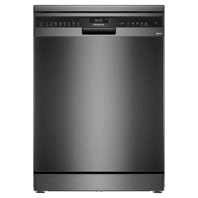 Siemens IQ-500 60cm Freestanding Dishwasher SN25EC13CE Black Steel