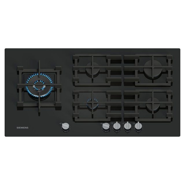 Siemens IQ-500 90cm Frameless Gas On Glass Hob EP9A6MI40 Black