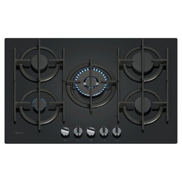 Neff 75cm N70 5 Burner Gas On Glass Hob T27PIQ4S0 Black