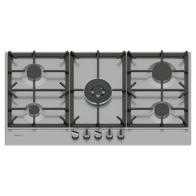 Neff 90cm N70 5 Burner Gas Hob T29CIR8N0 Stainless Steel