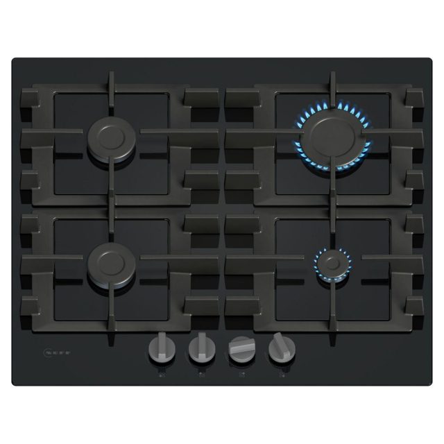 Neff 60cm N50 4 Burner Gas On Glass Hob T26NKP4S0 Black