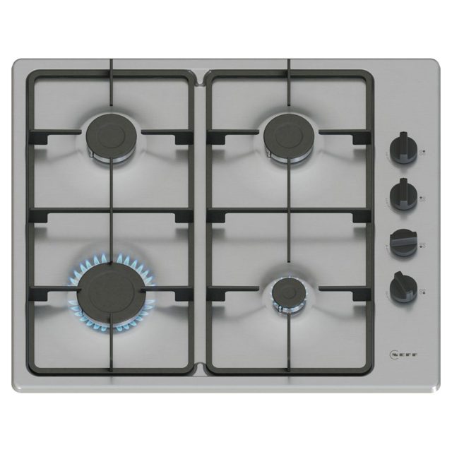 Neff 60cm N30 4 Burner Gas Hob T26BKP6N0 Stainless Steel