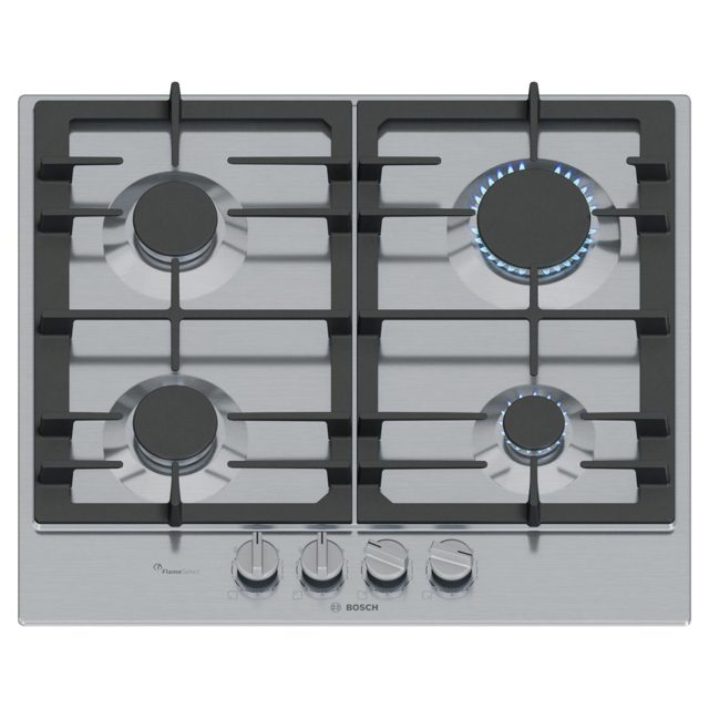 Bosch 60cm Series 6 4 Burner Gas Hob PCP6A5I90 Stainless Steel