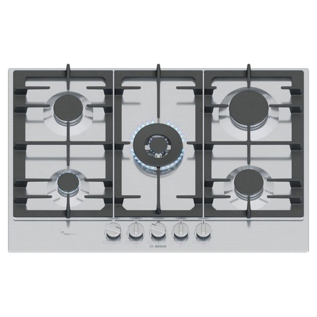 Bosch 75cm Series 6 5 Burner Gas Hob PCQ7A5I90 Stainless Steel