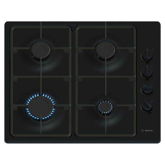 Bosch 60cm Series 2 4 Burner Gas Hob PBP6B6K60 Black