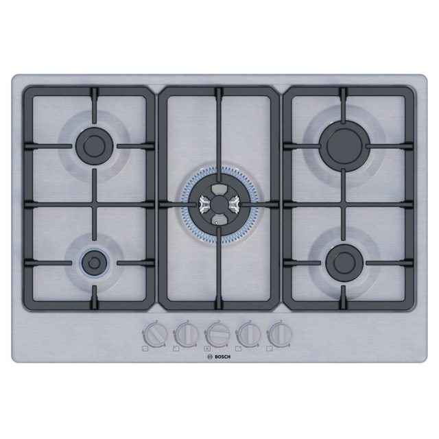Bosch 75cm Series 4 5 Burner Gas Hob PGQ7B5K90 Stainless Steel