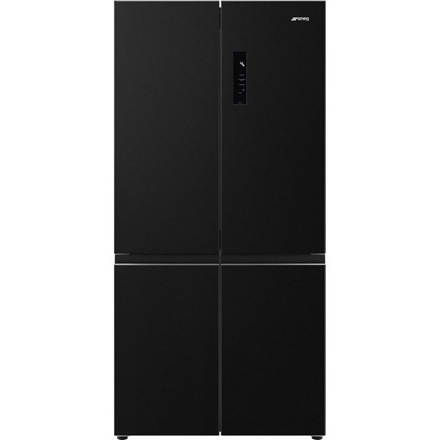 Smeg French Style 4 Door Fridge Freezer Non Ice + Water FQI60KD Black Steel