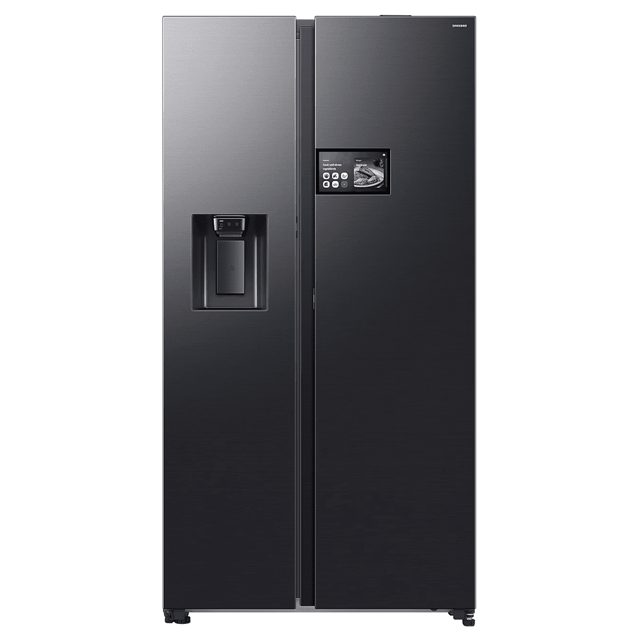 Samsung Bespoke AI Series 9 American Fridge Freezer With Ice & Water RS90F64EEFEU Black Steel