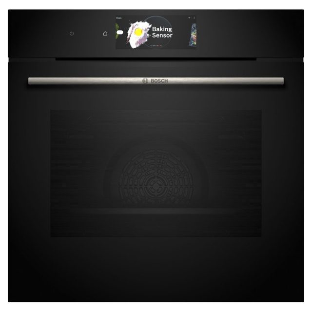Bosch Series 8 Pyrolytic Multifunction Single Oven HBG7784B1 Black