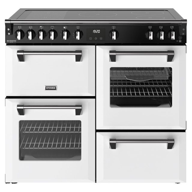Stoves Richmond Deluxe 100EI Induction Range Cooker 444412022 ICE WHITE