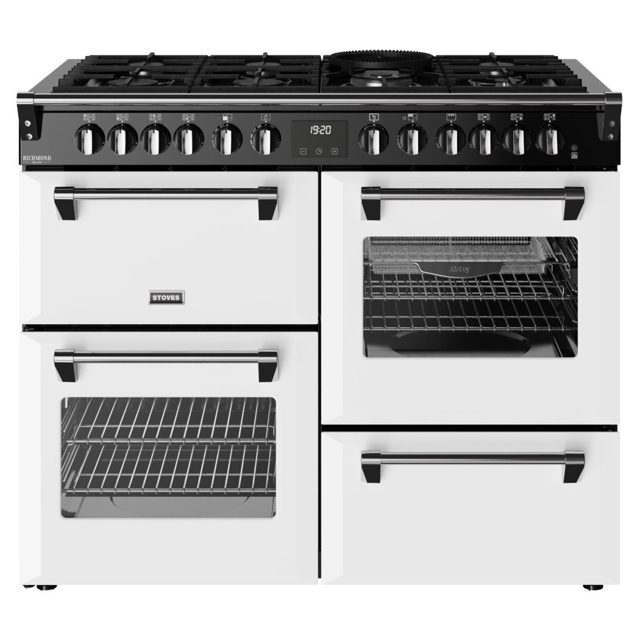 Stoves Richmond Deluxe 110DF Dual Fuel Range Cooker 444412028 ICE WHITE