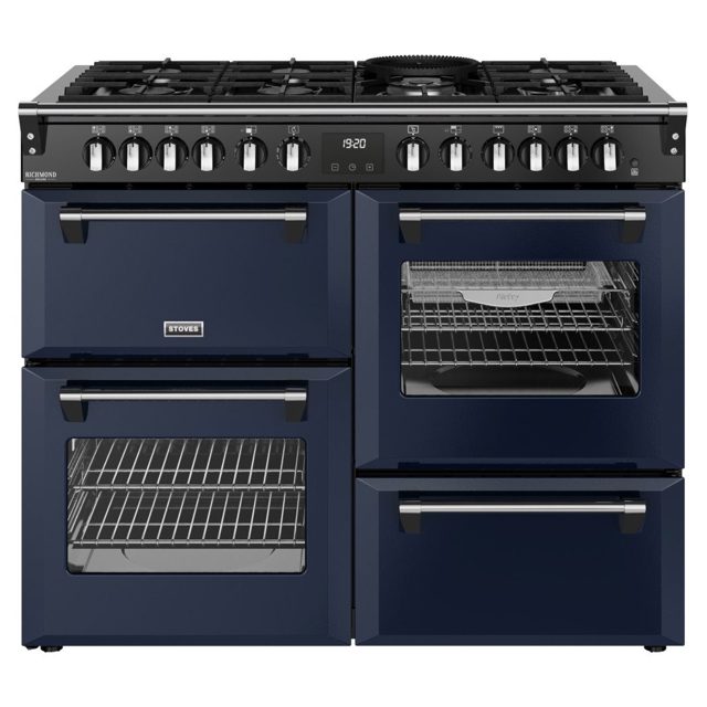 Stoves Richmond Deluxe 110DF Dual Fuel Range Cooker 444412030 MIDNIGHT BLUE