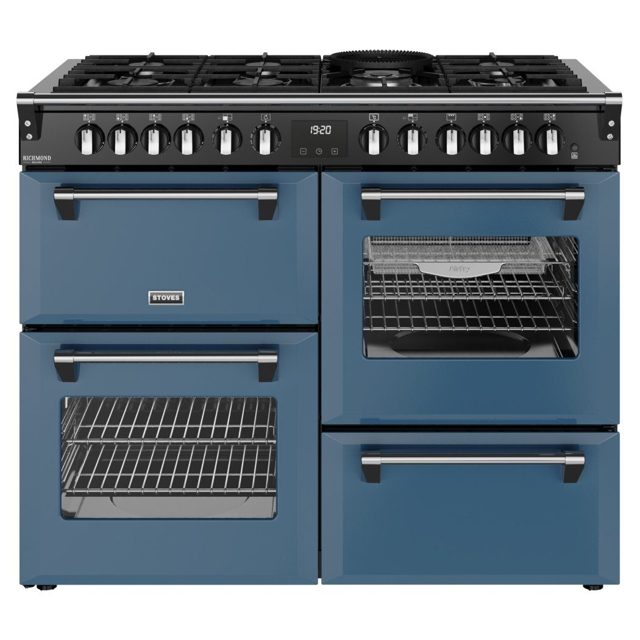 Stoves Richmond Deluxe 110DF Dual Fuel Range Cooker 444412029 TWILIGHT BLUE
