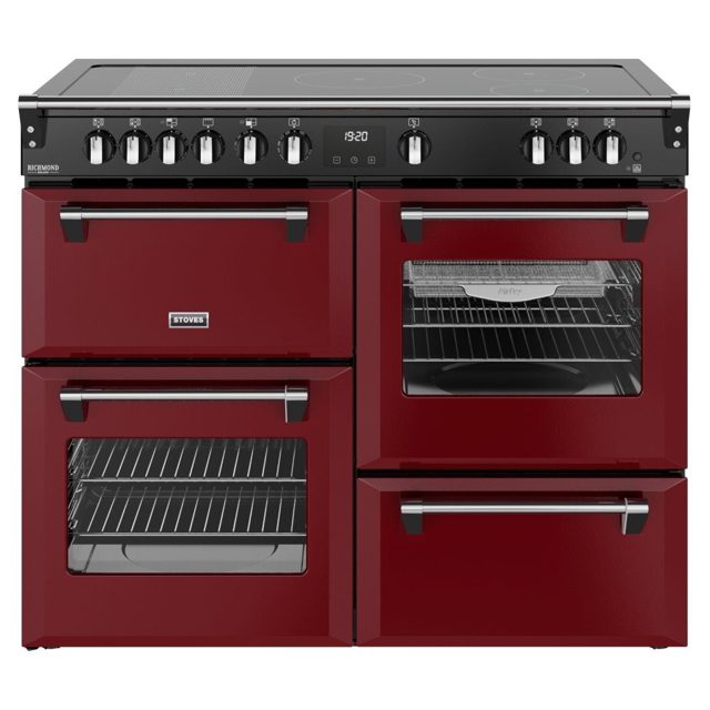 Stoves Richmond Deluxe 110EI Induction Range Cooker 444412038 GARNET RED