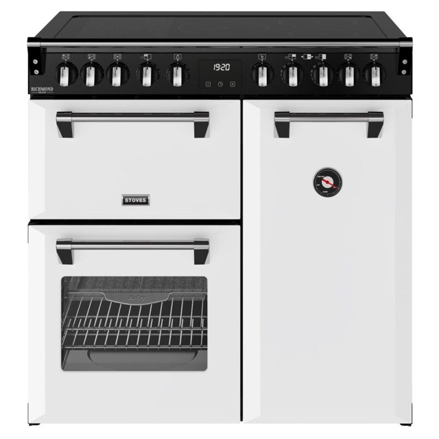 Stoves Richmond Deluxe 90EI Induction Range Cooker 444412010 ICE WHITE