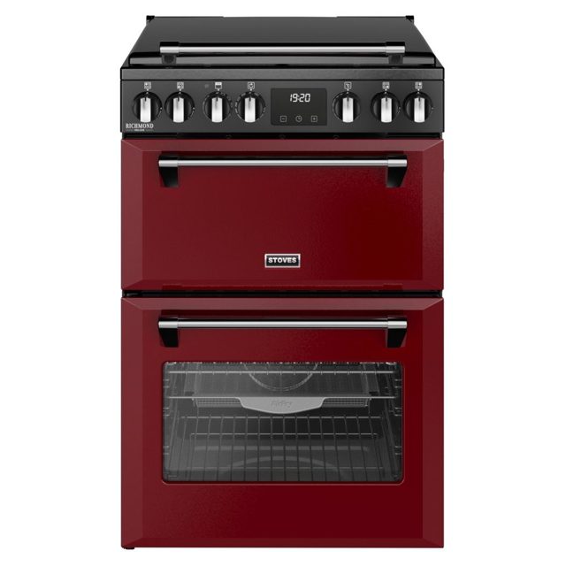 Stoves Richmond Deluxe 60DF Dual Fuel Mini Range Cooker 444411997 GARNET RED