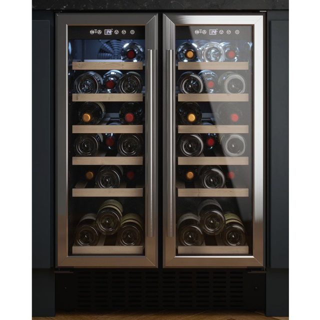 Cata 60cm Dual Zone Freestanding Wine Cooler UBSSWC60DD Stainless Steel