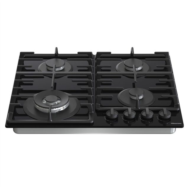 Hisense 60cm 4 Burner Gas On Glass Hob GG663BHF Black