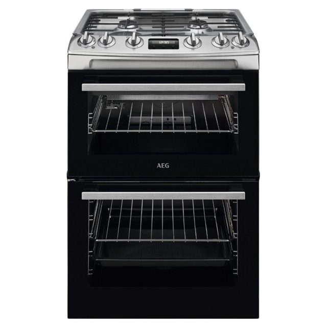 AEG 60cm Freestanding Gas Cooker CGX6130ACM Stainless Steel