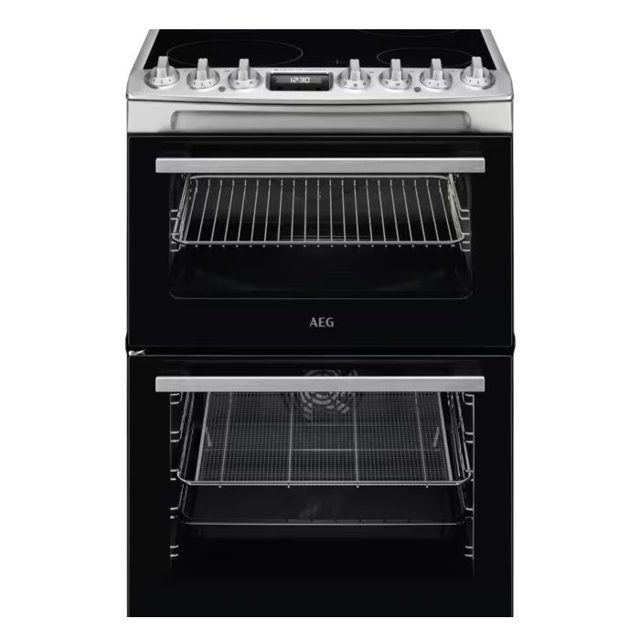AEG 60cm Freestanding SteamBake Electric Ceramic Cooker CCX6740ACM Stainless Steel