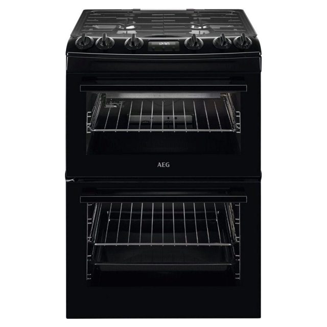 AEG 60cm Freestanding Gas Cooker CGX6130ACB Black