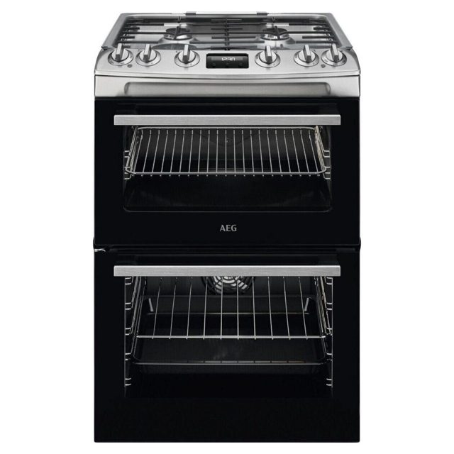 AEG 60cm Freestanding Dual Fuel Cooker CKX6540ACM Stainless Steel