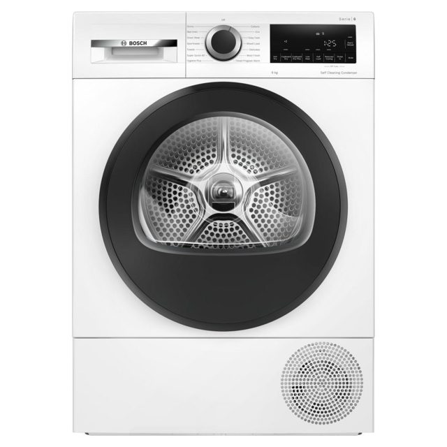 Bosch 9kg Series 6 Heat Pump Condenser Dryer WQG24502GB White