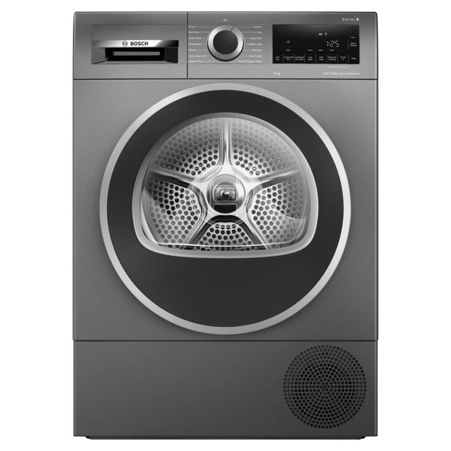 Bosch 9kg Series 6 Heat Pump Condenser Dryer WQG245R2GB Graphite