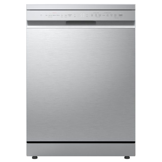 LG Series 5 TrueSteam QuadWash 14 PS WiFi Connected Freestanding Full Size Dishwasher DF273FVS Silver