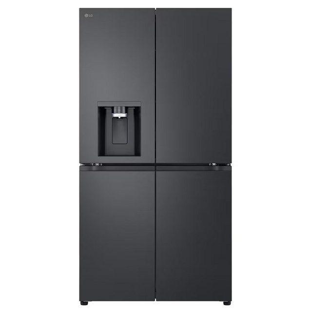LG French Style Fridge Freezer With Water Dispenser GMF960EV4E Black Steel