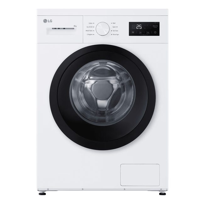 LG 8kg Steam Washing Machine 1400rpm F4A10S8NWK White