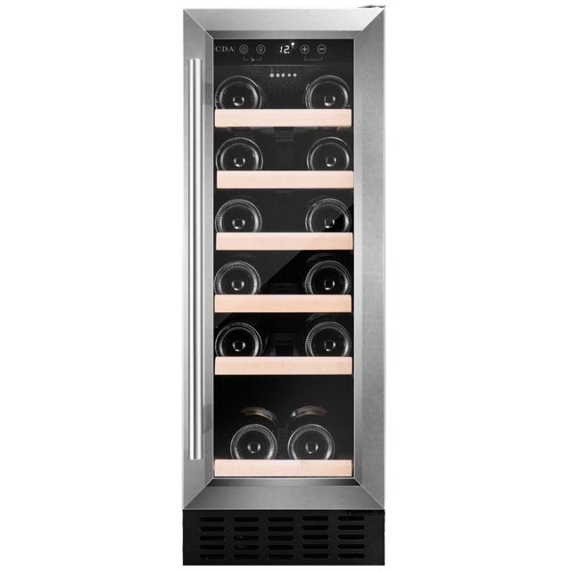 CDA 30cm Undercounter Wine Cooler CFWC304SS Stainless Steel