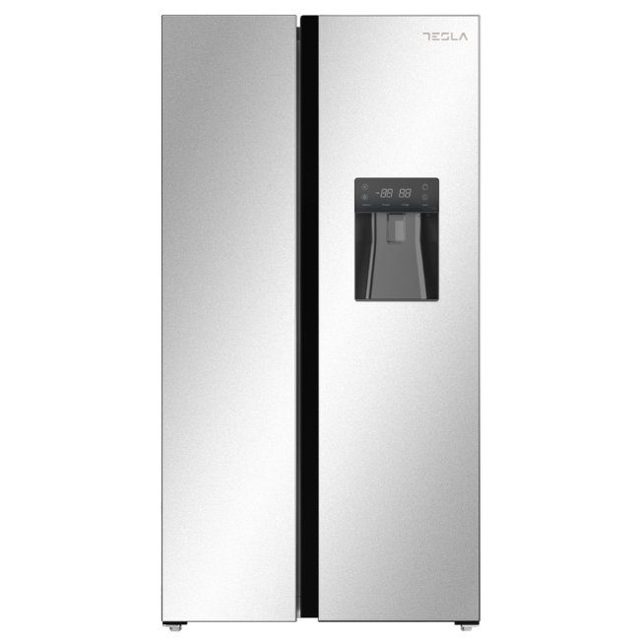 Tesla American Fridge Freezer With Water Dispenser Non Plumbed T582SBSX Stainless Steel