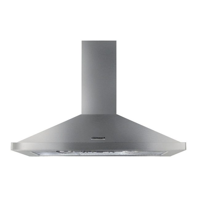 Rangemaster 110cm Chimney Hood Chrome Badge RHDC110SS/C Stainless Steel
