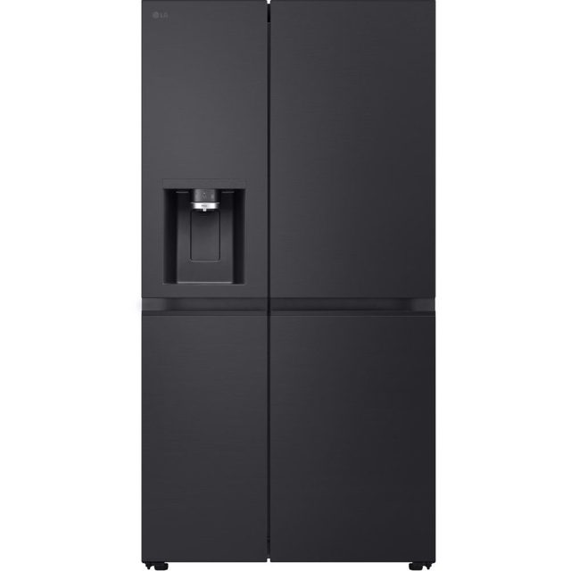 LG American Fridge Freezer Ice & Water Non Plumbed GSLE91EVAB Black Steel
