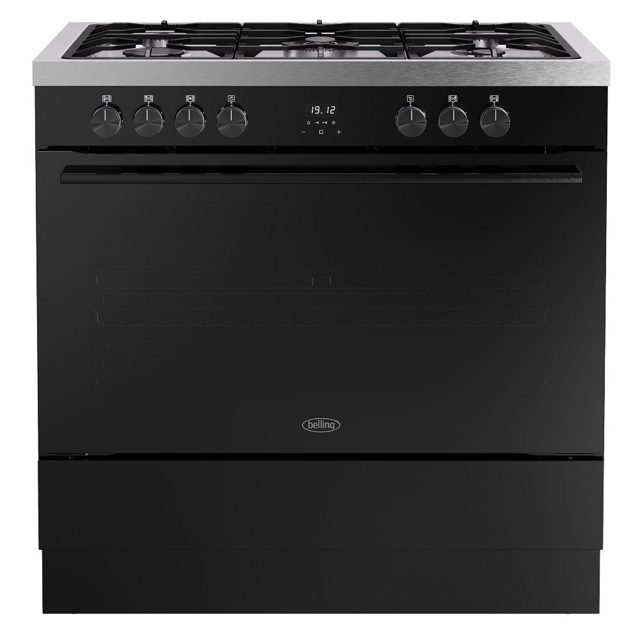 Belling Vision 90DF Single Cavity Dual Fuel Range Cooker 444412039 BLACK