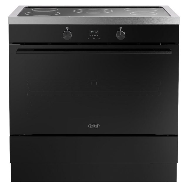 Belling Vision 90EI Single Cavity Induction Range Cooker 444412041 BLACK