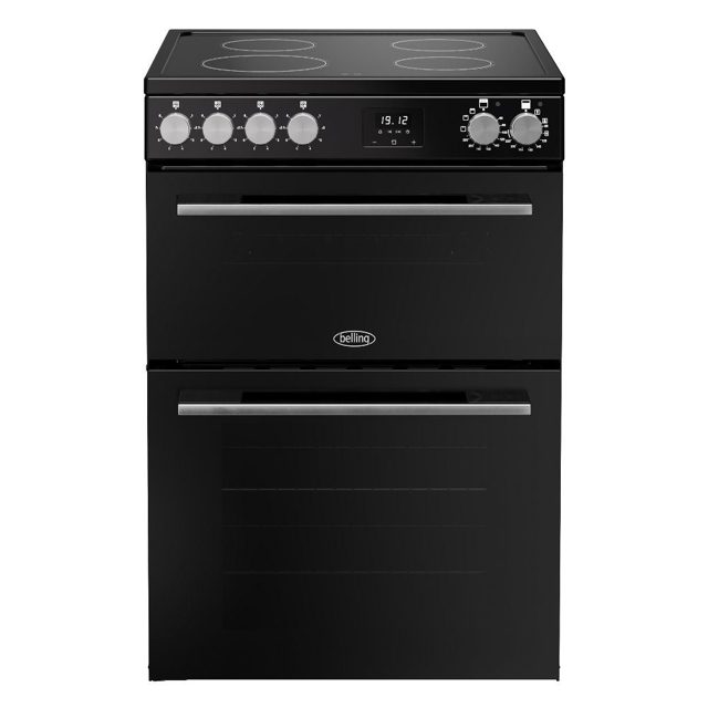 Belling Vision 60EI Twin Cavity Induction Freestanding Cooker 444412059 BLACK