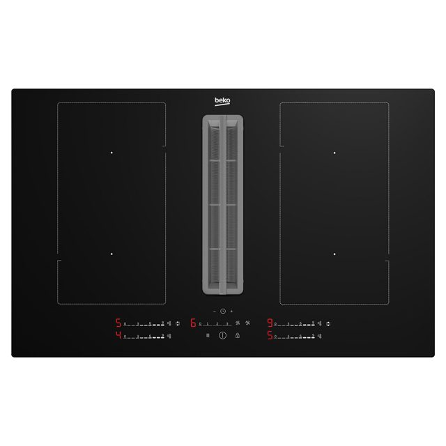 Beko 82cm Air Venting Induction Hob HIXI84700UP Black