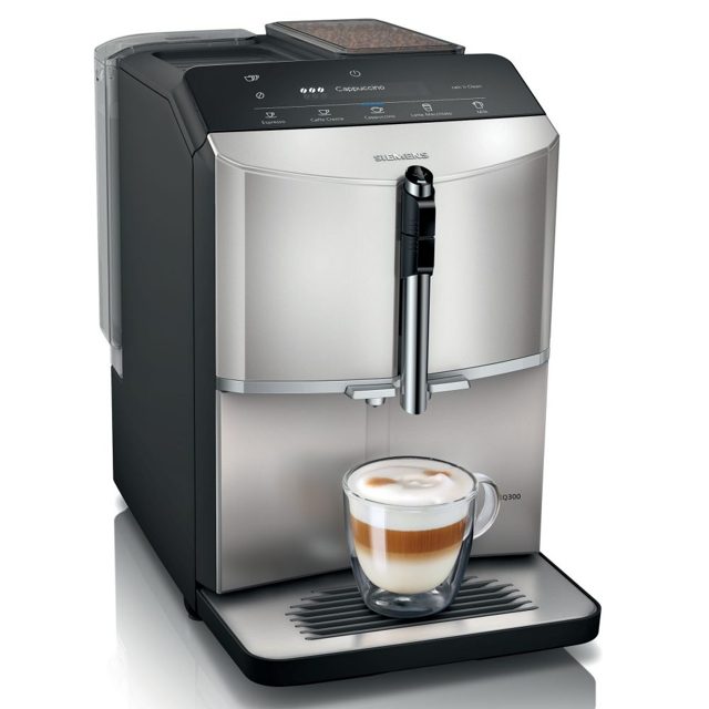 Siemens EQ300 Fully Automatic Freestanding Bean To Cup Coffee Machine TF303G07 Silver