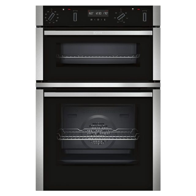 Neff N50 Pyrolytic CircoTherm Built In Double Oven U2ACM7HH0B Stainless Steel