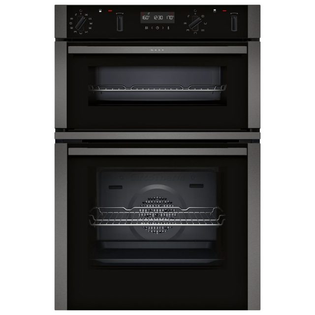Neff N50 Pyrolytic CircoTherm Built In Double Oven U2ACM7HG0B Graphite