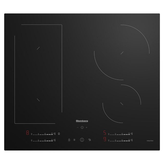Blomberg 59cm Frameless 4 Zone Bridgeable Induction Hob 13A MIN74387NP Black
