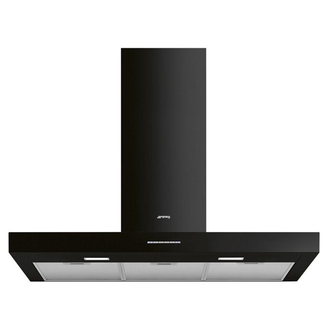 Smeg 90cm Chimney Hood KBT900BL Black