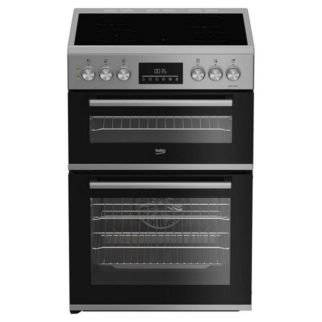 Beko 60cm Freestanding Ceramic Cooker EDC6731S Silver