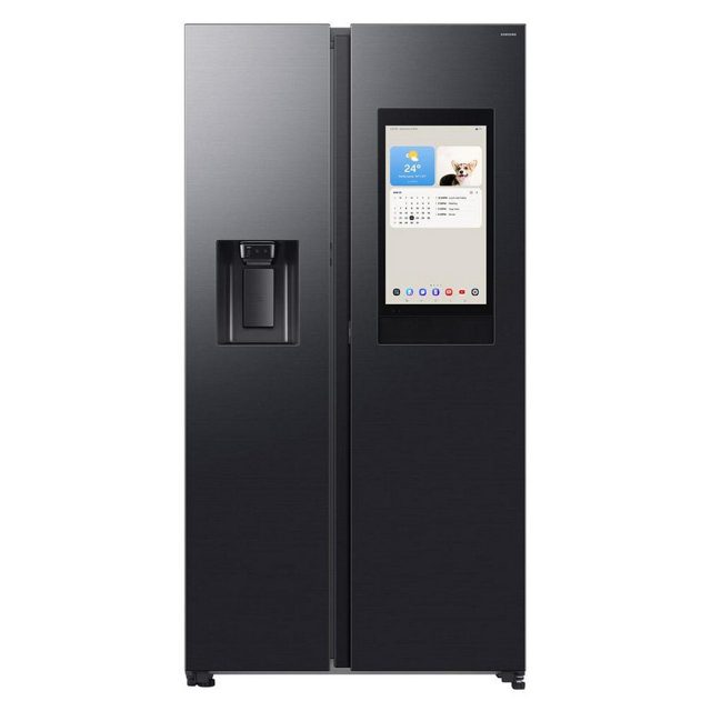 Samsung American Family Hub Fridge Freezer With Ice & Water RS90F66BEFEU Black Steel