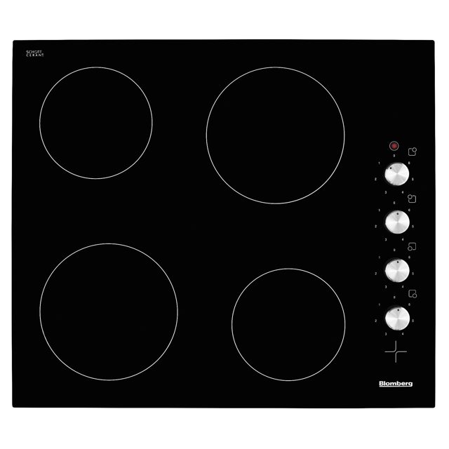Blomberg 58cm Frameless 4 Zone Ceramic Hob MKN24001 Black
