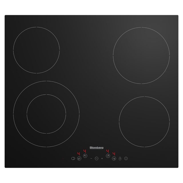 Blomberg 58cm Frameless 4 Zone Ceramic Hob MKN54212 Black