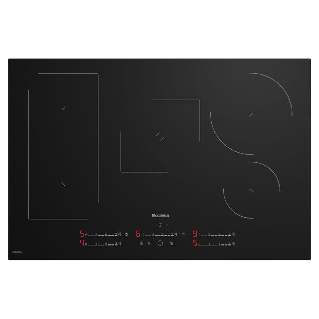 Blomberg 78cm Frameless 5 Zone Flex Zone Induction Hob MIX55487N Black