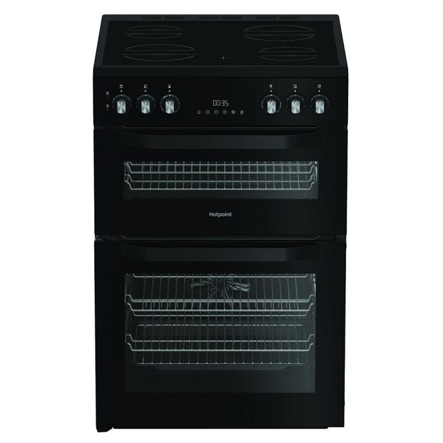 Hotpoint 60cm Freestanding Electric Ceramic Cooker HDE6VDC2B1 Black